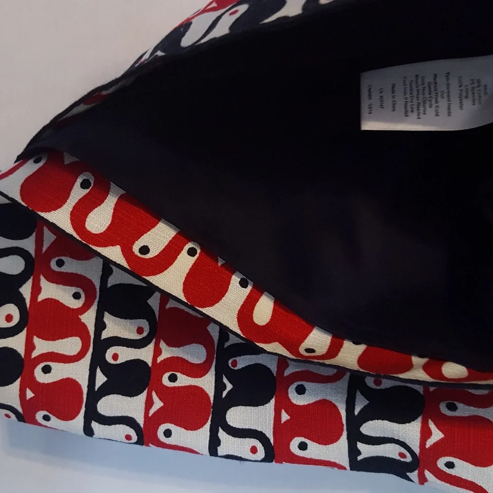 Talbots Red and Black Printed Skirt Sz 2P‎